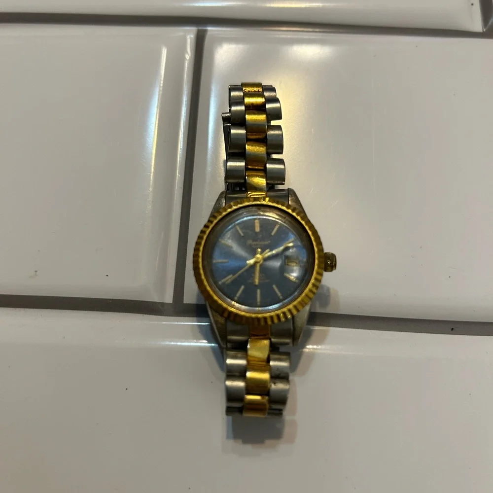 Gruen Precision Gold and Silver Watch